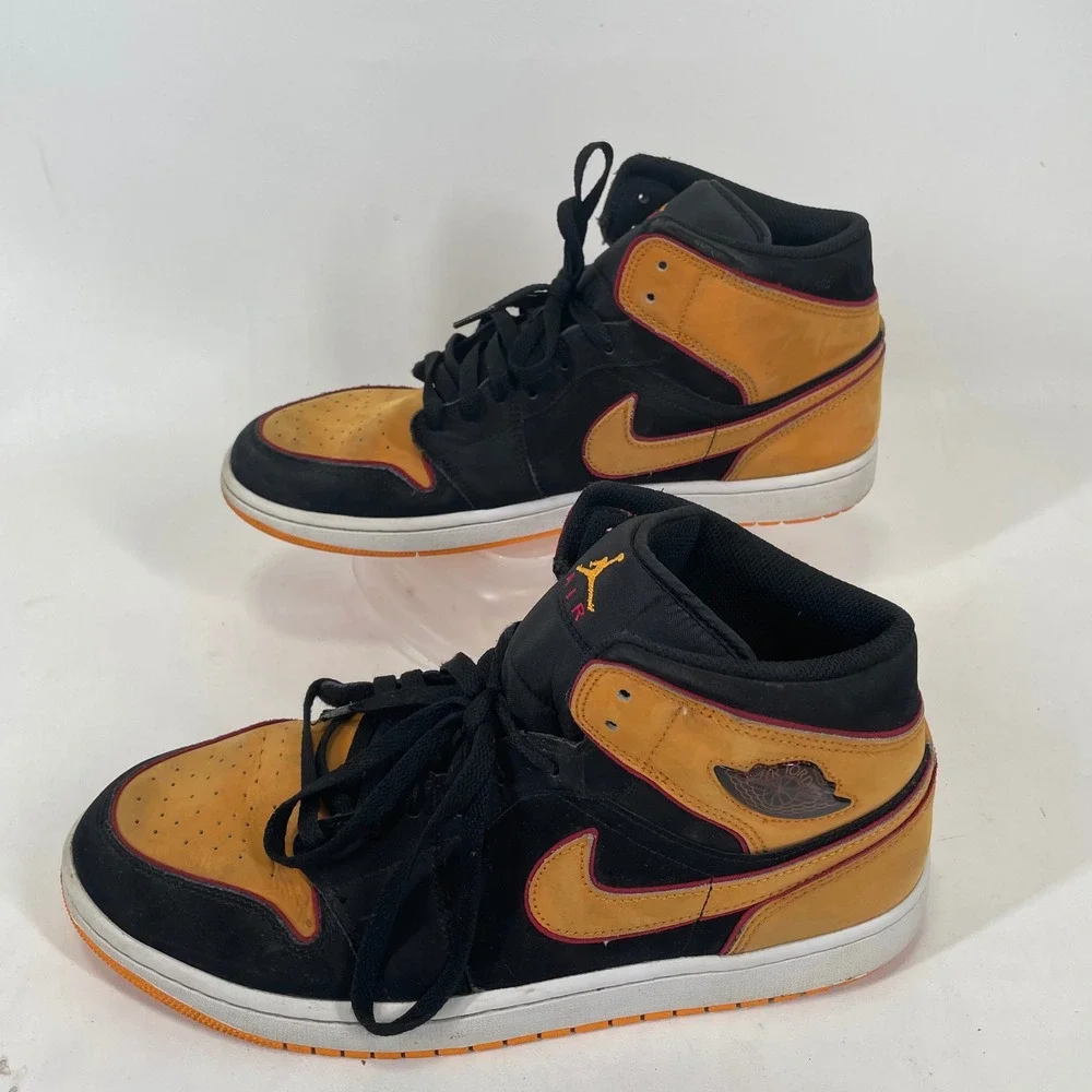 Nike Air Jordan 1 Mid SE Black Orange FJ4923-008 Mens 11.5